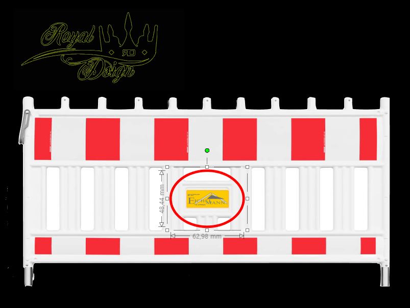 Folienbeschriftung Schrankenzaun