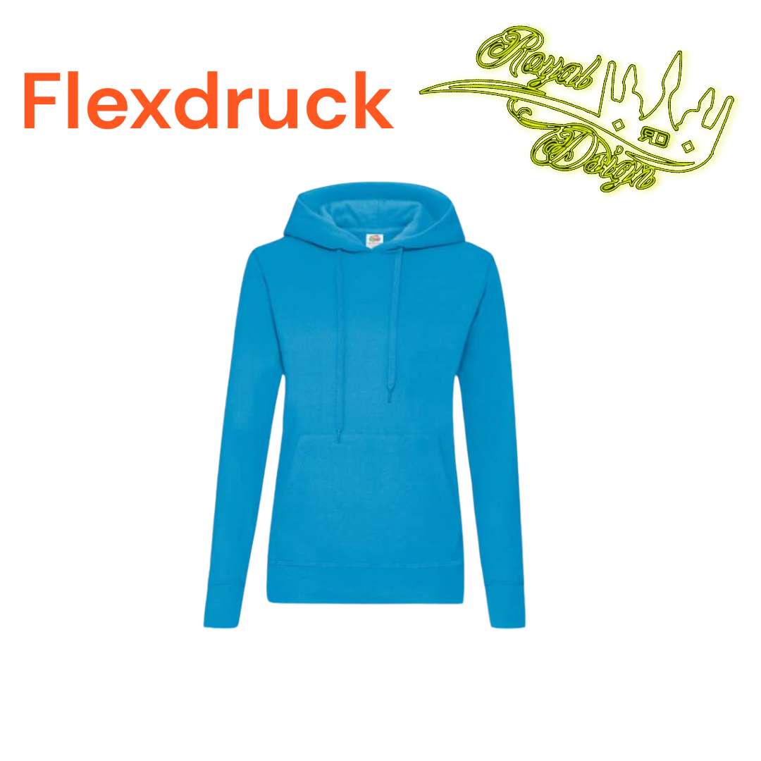 Damen Hoodies Flexdruck