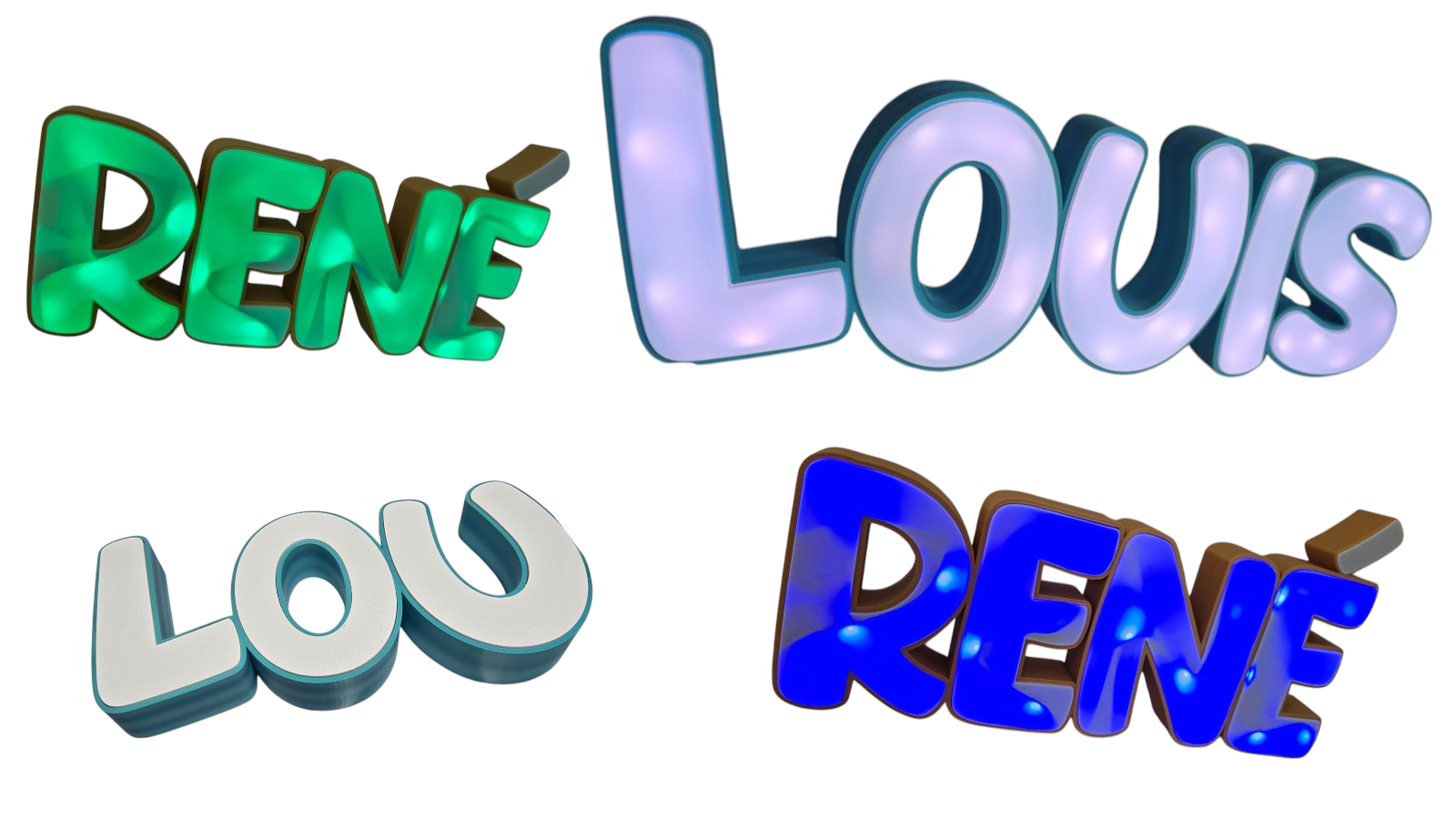 Individuelle LED-Namenslampe