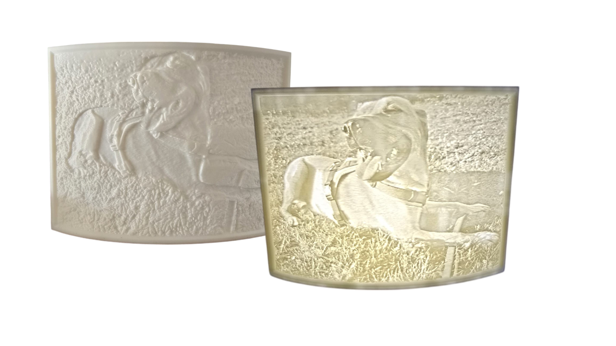 Personalisiertes 3D-Lithophan mit LED-Licht